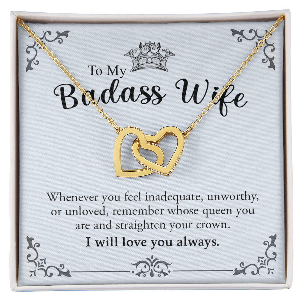 To My Wife | Interlocking Hearts Necklace