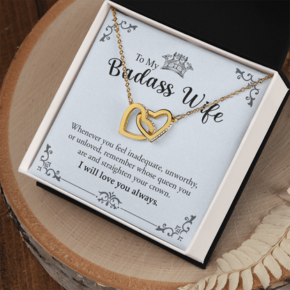 To My Wife | Interlocking Hearts Necklace
