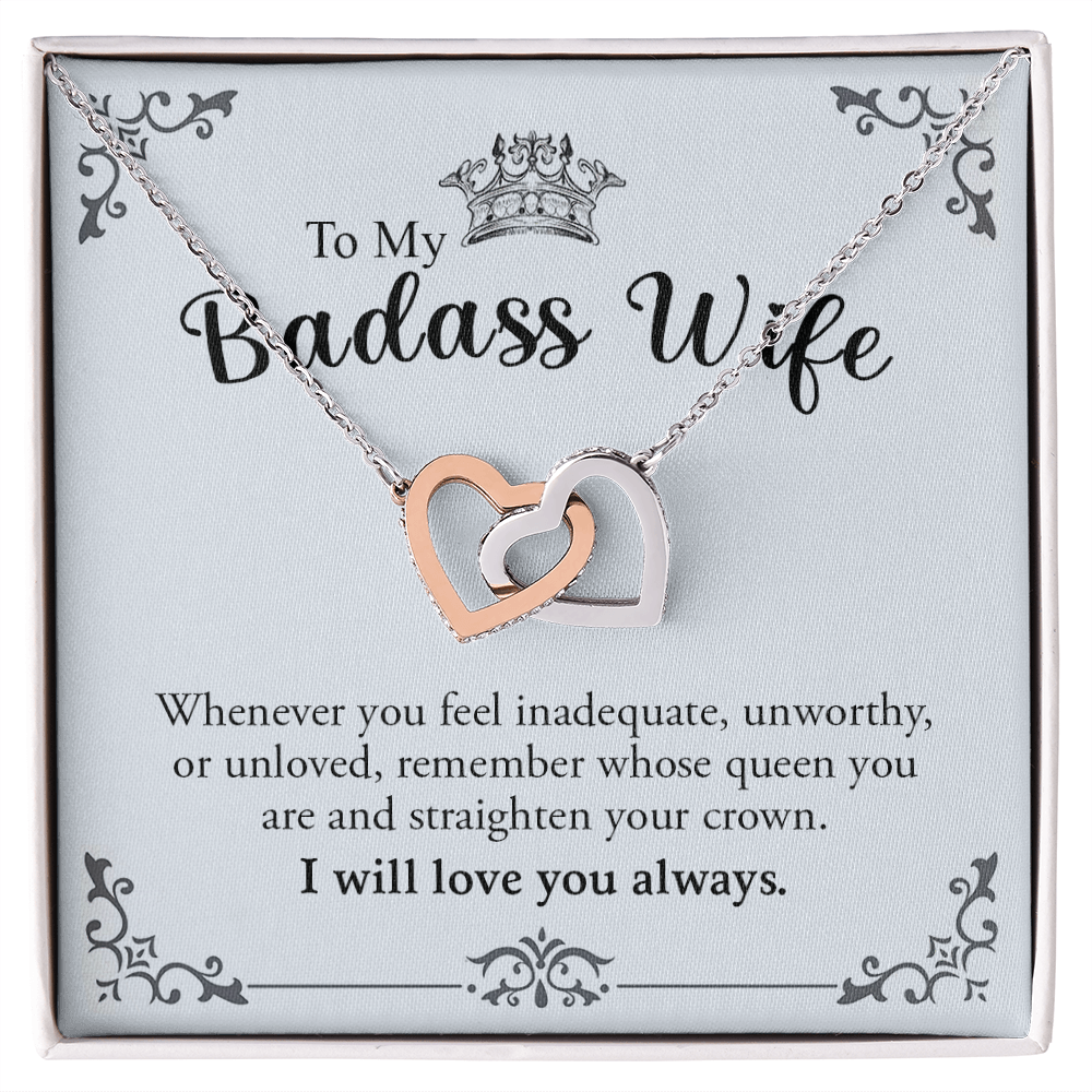 To My Wife | Interlocking Hearts Necklace