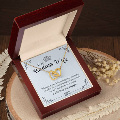 To My Wife | Interlocking Hearts Necklace